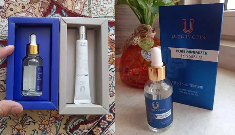 سرم لاکچری کوین برای بستن منافذ، کنترل برق صورت و ایجاد پوست مات مخملی